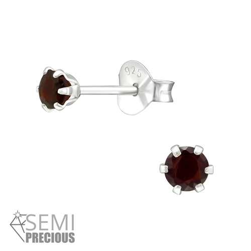 3mm Semi Precious Stone Studs