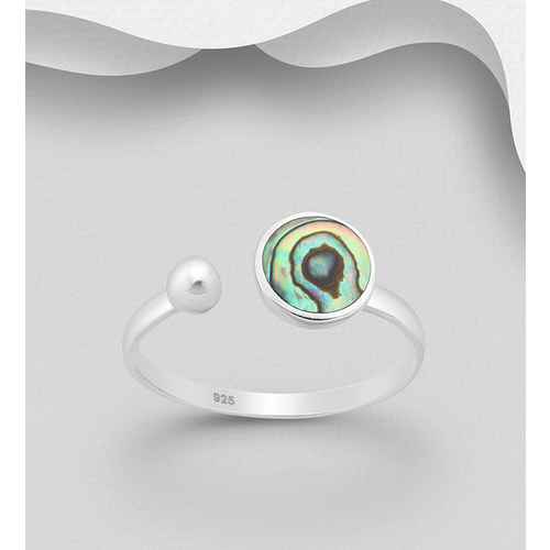 Paua Circle & Ball Ring