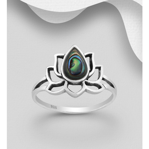 Paua Lotus Ring
