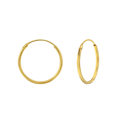 Gold Plated Hoops 18mm