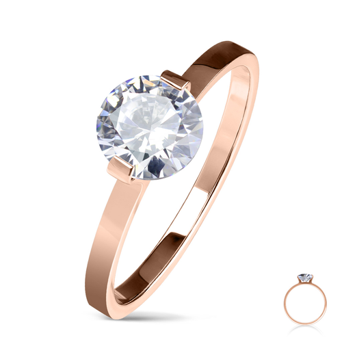 Rose Gold Solitaire Ring