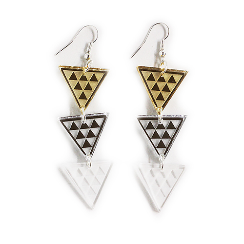 Taaniko Triangle Earings