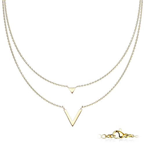 Stainless Steel Triangle Necklace