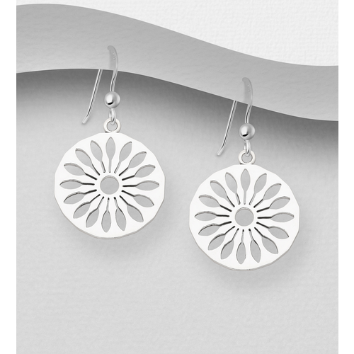 Flower Disk Earrings