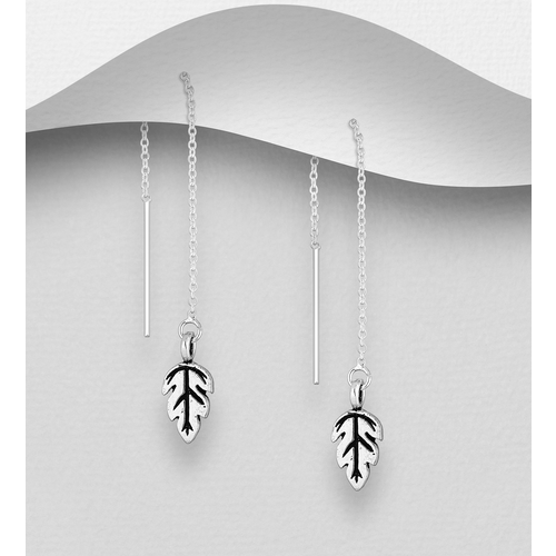 Leaf Threader Earrings