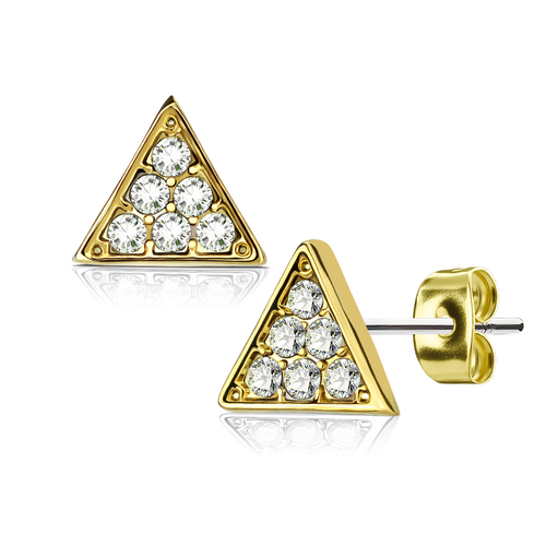 Pave Triangle Studs