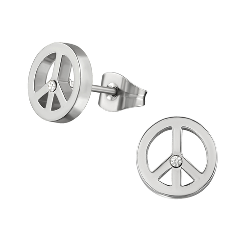 Peace Symbol Studs