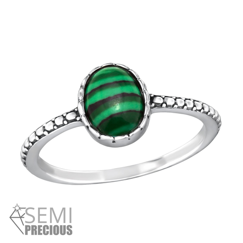 Oval Malachite Ring