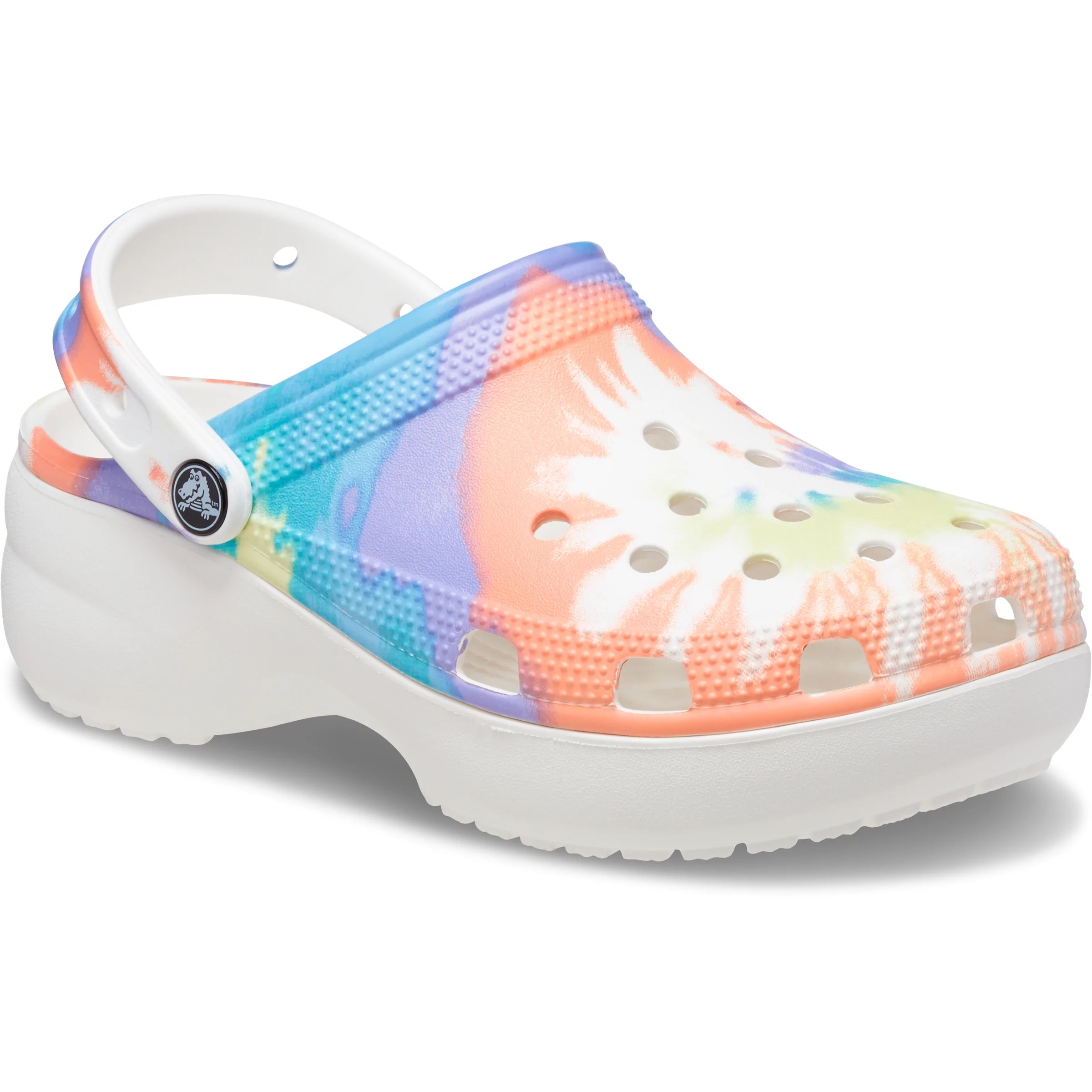 Tie dye wedge discount crocs