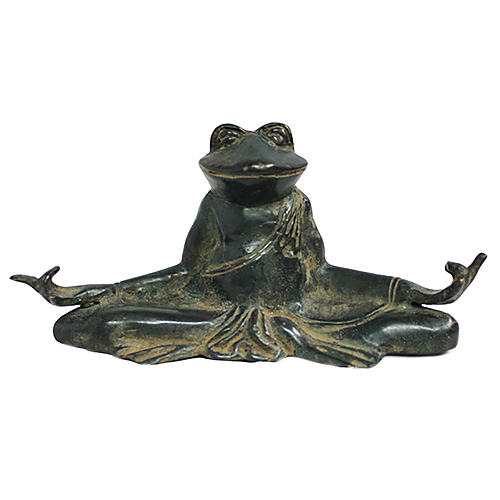 Bronze Lotus Frog 14cm