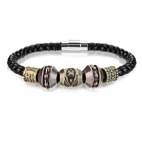 Tribal Bead Leather Bracelet