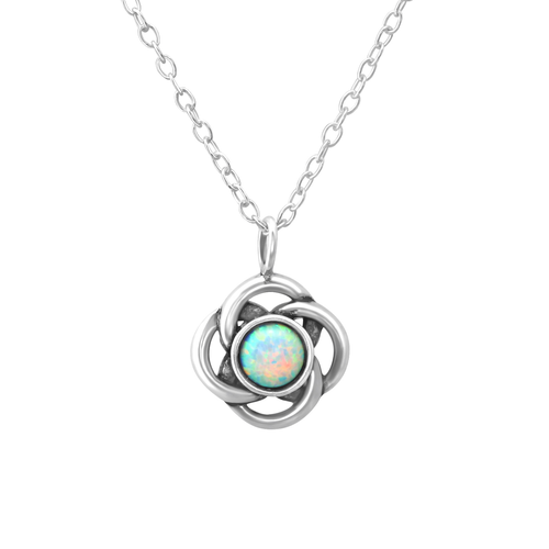 Opal Knot Necklace
