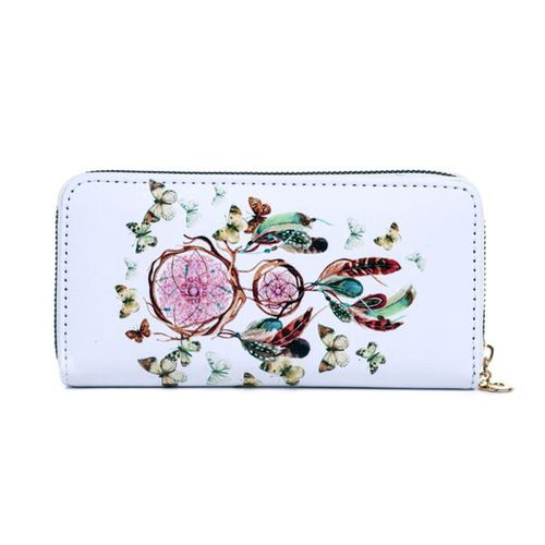 Pink Dream Catcher Zipped Wallet 