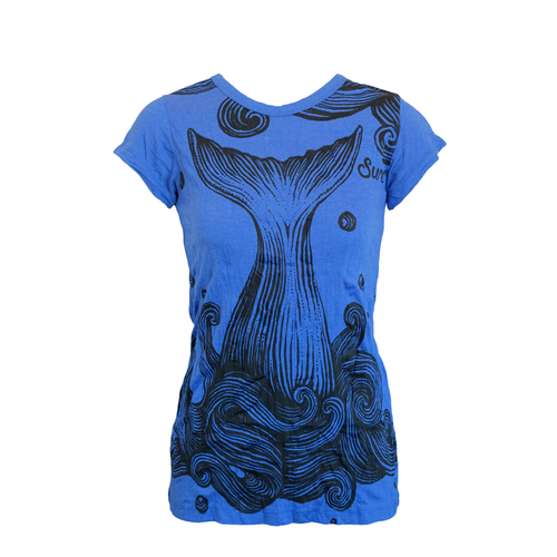 Womens Whale Tail  T-Shirt