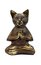 Bronze  Meditating Cat 12cm
