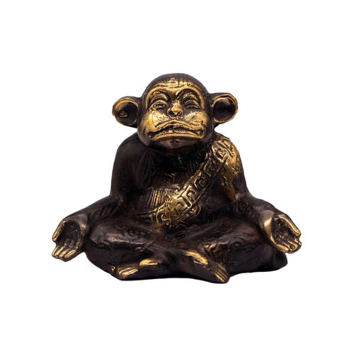Bronze Yoga Monkey 6cm