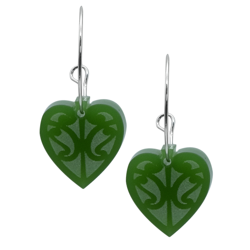  Kowhaiwhai Heart Earrings