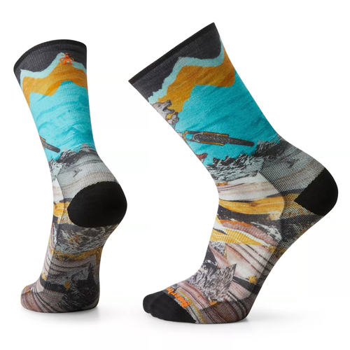  Bike Zero Cushion Print Crew - Smartwool