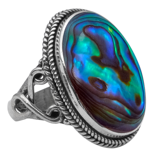 Sterling Silver Paua Ring