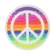 Rainbow Peace Sign - Jibbitz