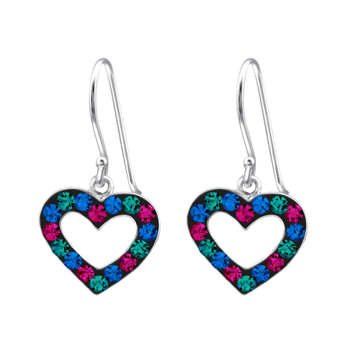 Crystal Heart Earrings