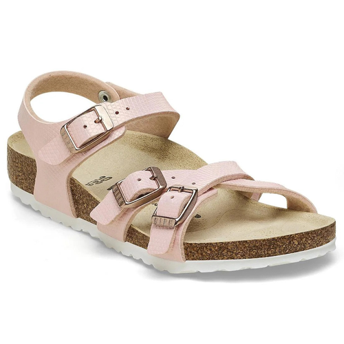 Kumba (Narrow) Birko-Flor Shiny Lizard Kids - Birkenstock