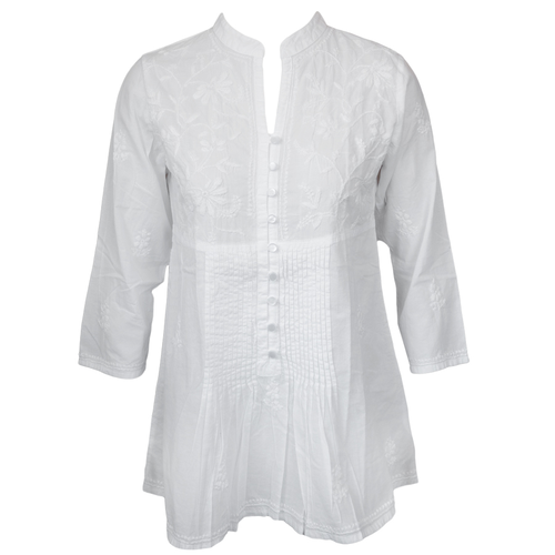 Cotton Embroidered Tailored Shirt