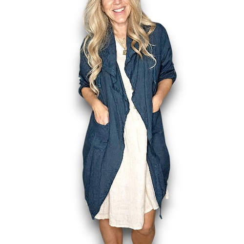 Linen Drawstring Jacket - Helga May