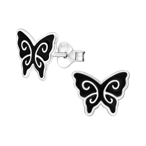 Black Butterfly Studs