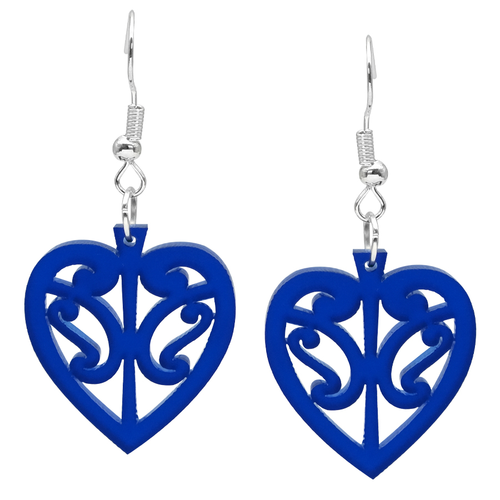Kowhaiwhai Heart Earrings