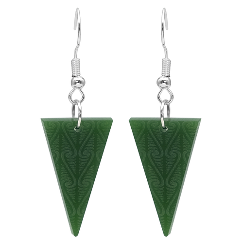 Kowhaiwhai Triangle Earrings