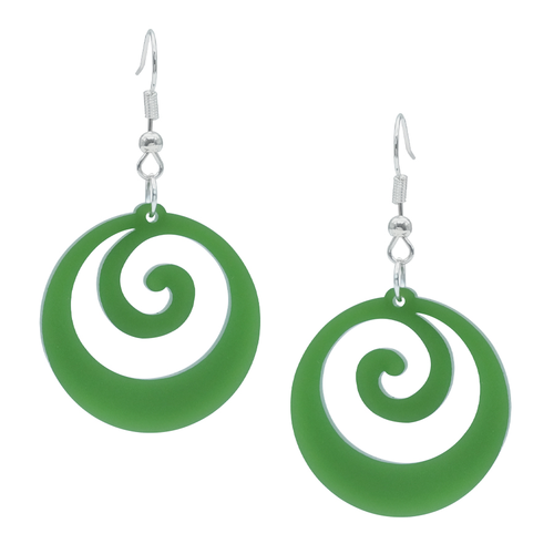Acrylic Koru Earrings