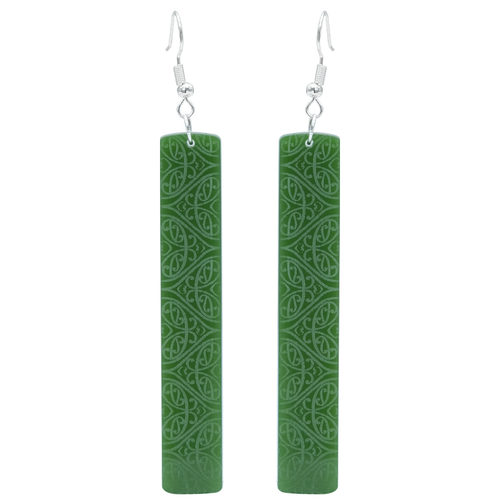 Acrylic Whale Tail Bar Earrings