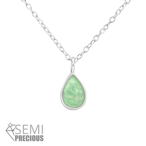 Amazonite Teardrop Necklace