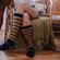Women's Merino Stripey Knee High - Lamington