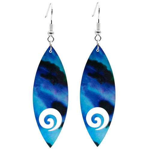 Acrylic Koru Point Earrings