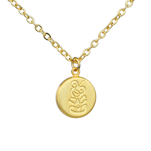 Round Tiki Necklace - Little Taonga