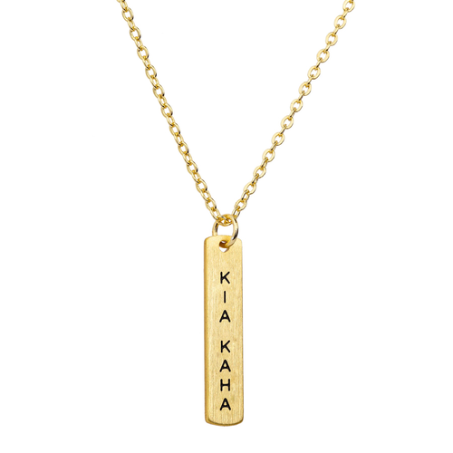 Te Reo Kia Kaha Necklace - Little Taonga