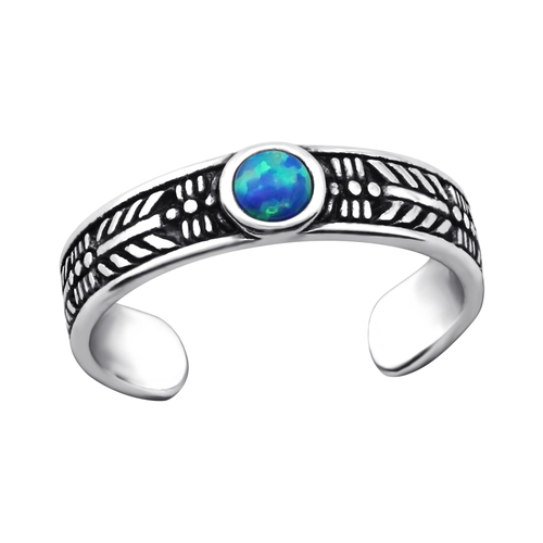 Opal & Sterling Silver Toe Ring