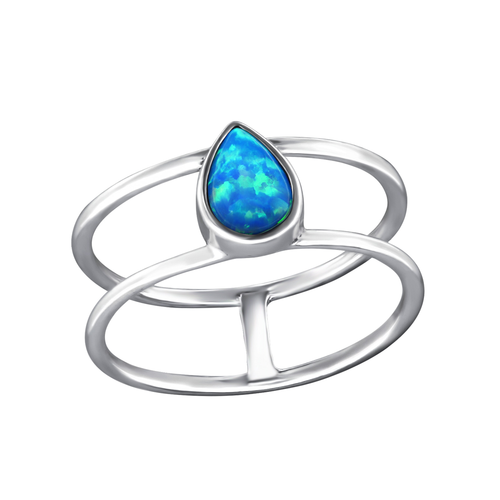 Pear Opal Double Ring