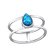 Pear Opal Double Ring