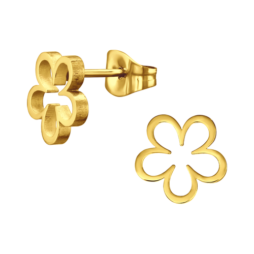 Gold Flower Studs