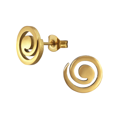 Gold Spiral Studs