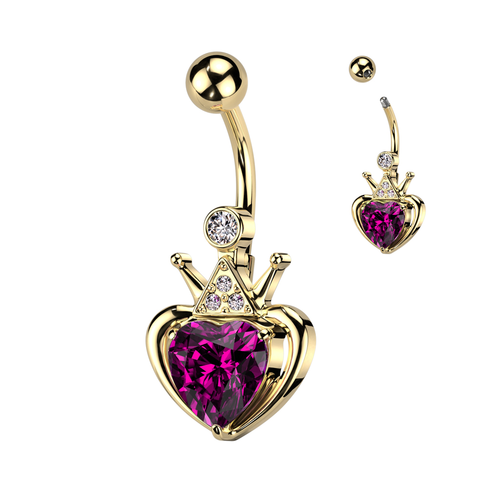 Heart Crown Belly Bar