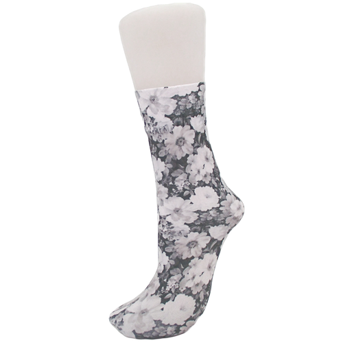 Noir Roses Ankle Sock - Celeste Stein