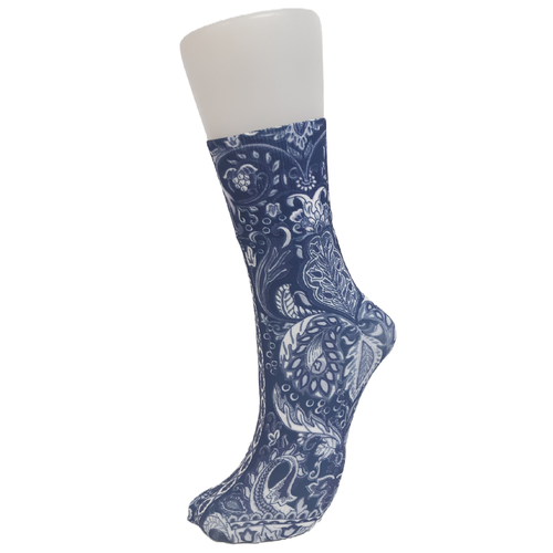 Navy Versace Ankle Sock - Celeste Stein