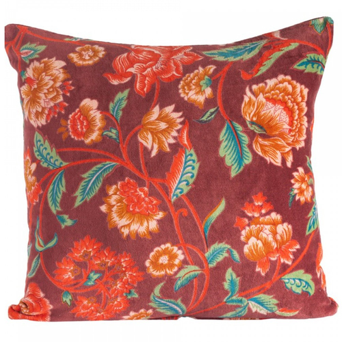 Red Lily Velvet Cushion Cover with Inner