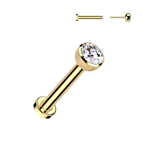Crystal Push On Flat Back Studs