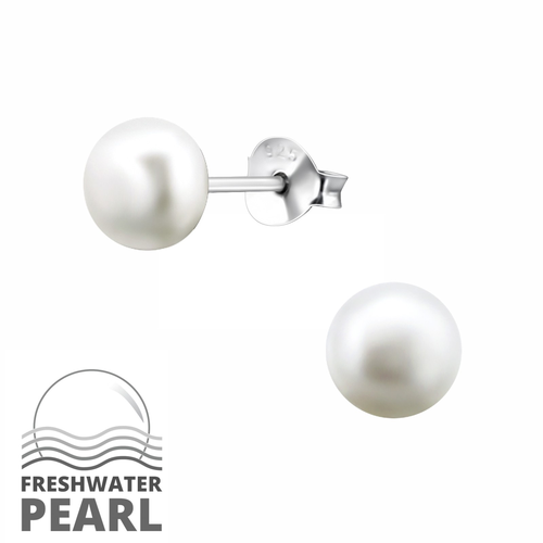 6mm Fresh Water Pearl Studs