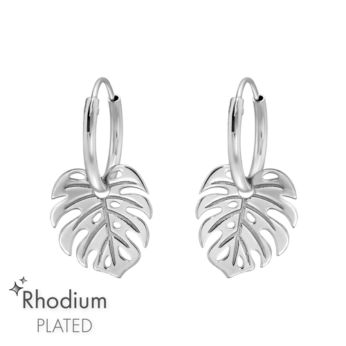 Rhodium PLated Monstera Sleepers